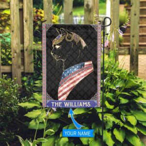 Black Cat Personalized House Flag Custom Cat Flags Cat Lovers Gifts for Him or Her 3