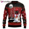 Black Cat Snowman Ugly Christmas Sweater – Lover Xmas Sweater Gift  – Dog Memorial Gift