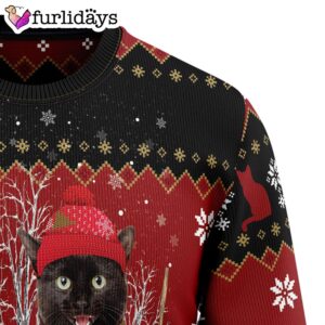 Black Cat Snowman Ugly Christmas Sweater Lover Xmas Sweater Gift Dog Memorial Gift 6