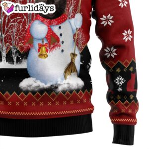 Black Cat Snowman Ugly Christmas Sweater Lover Xmas Sweater Gift Dog Memorial Gift 7