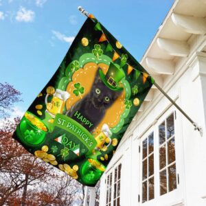 Black Cat St Patrick s Day Garden Flag Best Outdoor Decor Ideas St Patrick s Day Gifts 3
