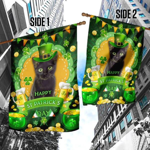 Black Cat St Patrick’s Day Garden Flag – Best Outdoor Decor Ideas – St Patrick’s Day Gifts