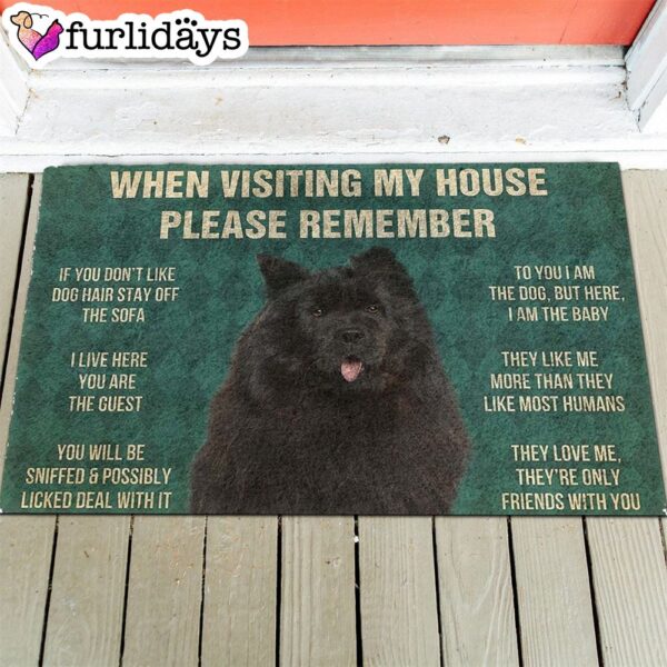 Black Chow Chows House Rules Doormat’s Rules Doormat – Xmas Welcome Mats – Dog Memorial Gift