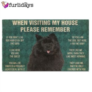 Black Chow Chows House Rules Doormat s Rules Doormat Xmas Welcome Mats Dog Memorial Gift 2