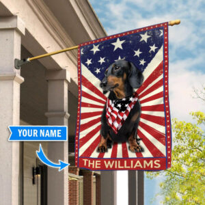 Black Dachshund Personalized Flag Garden Dog Flag Dog Flag For House 2