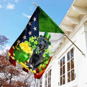 Black Labrador Happy St Patrick s Day Garden Flag Best Outdoor Decor Ideas St Patrick s Day Gifts 2