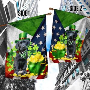 Black Labrador Happy St Patrick s Day Garden Flag Best Outdoor Decor Ideas St Patrick s Day Gifts 4