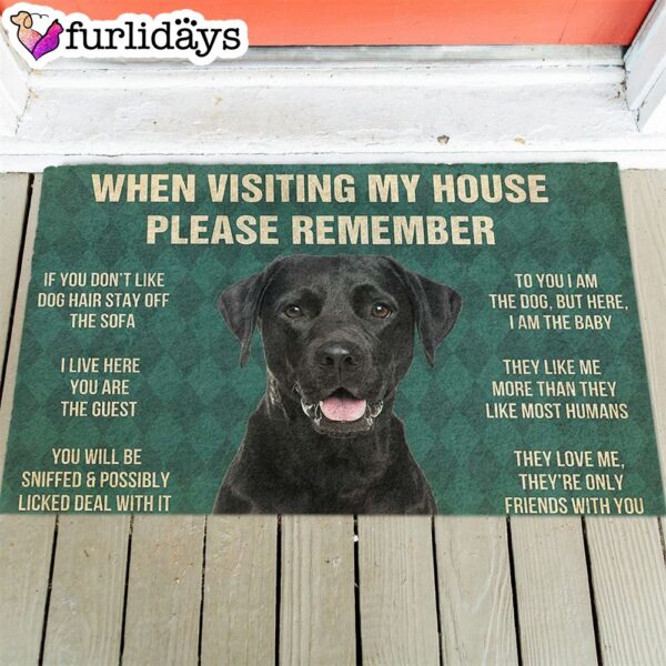 Black Labrador Retrievers House Rules Doormat’s Rules Doormat – Xmas Welcome Mats – Gift For Dog Lovers