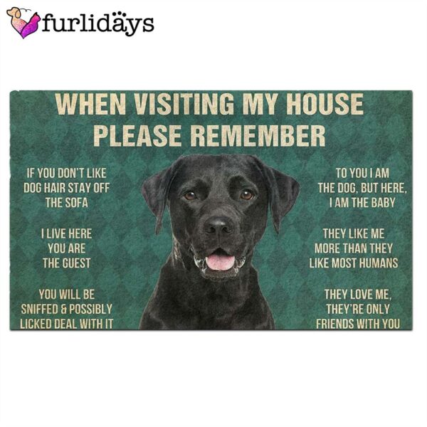 Black Labrador Retrievers House Rules Doormat’s Rules Doormat – Xmas Welcome Mats – Gift For Dog Lovers