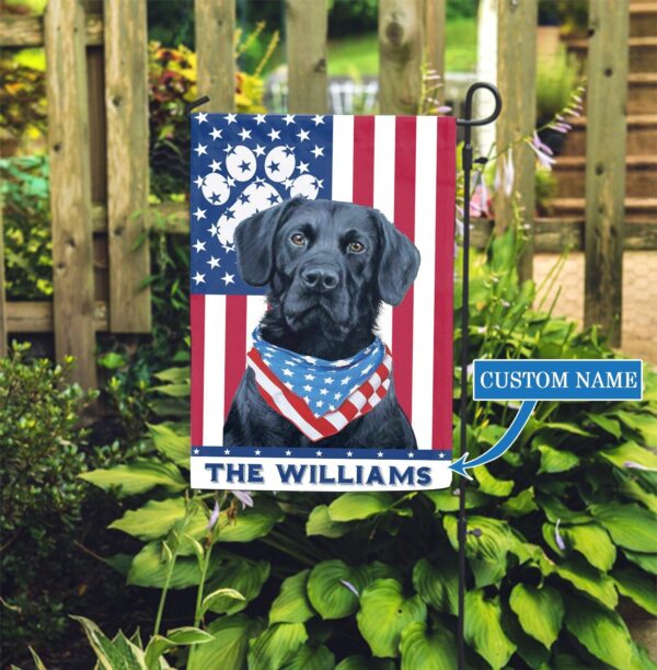 Black Labrador Retrievers Personalized Garden Flag – Garden Dog Flag – Personalized Dog Garden Flags