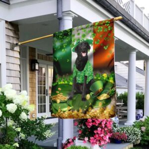 Black Labrador St Patrick s Day Garden Flag Best Outdoor Decor Ideas St Patrick s Day Gifts 2