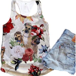 Black Mouth Cur Dog Flower Autumn Tank Top Summer Casual Tank Tops For Women Gift For Young Adults 1 nieys3