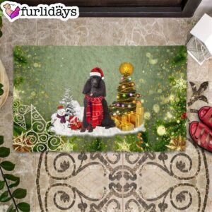 Black Poodle Merry Christmas Doormat Funny Doormat Gift For Dog Lovers 1