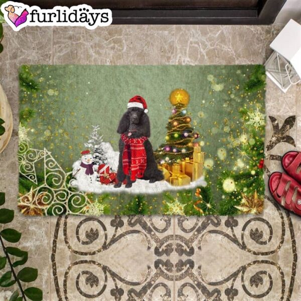 Black Poodle Merry Christmas Doormat – Funny Doormat – Gift For Dog Lovers