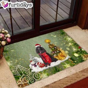 Black Poodle Merry Christmas Doormat Funny Doormat Gift For Dog Lovers 2