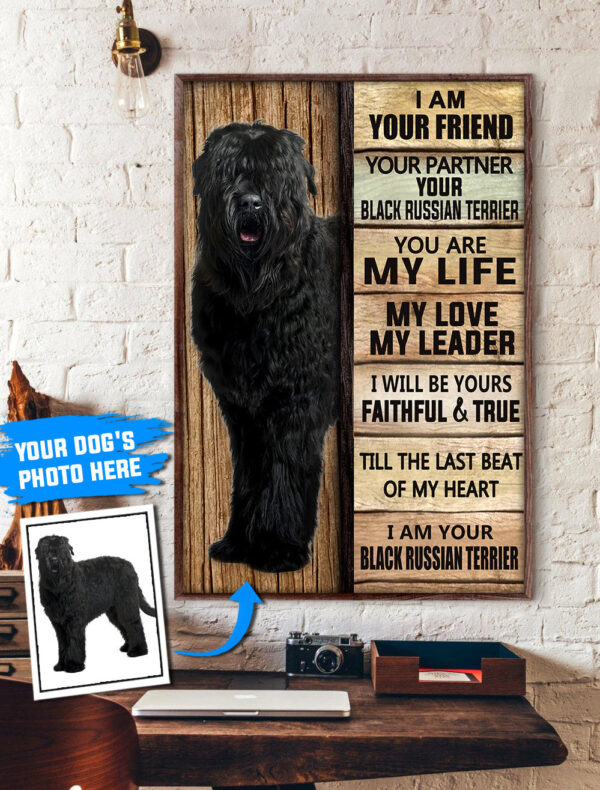 Black Russian Terrier Personalized Poster & Canvas – Dog Canvas Wall Art – Dog Lovers Gifts For Him Or Her