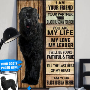 Black Russian Terrier Personalized Poster Canvas Dog Canvas Wall Art Dog Lovers Gifts For Him Or Her 3