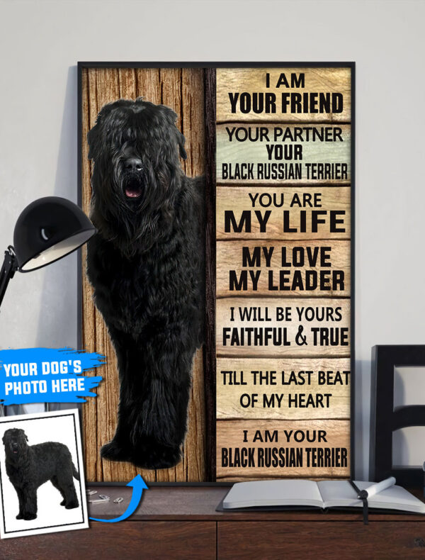 Black Russian Terrier Personalized Poster & Canvas – Dog Canvas Wall Art – Dog Lovers Gifts For Him Or Her