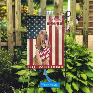 Bloodhound God Bless America Personalized Flag Garden Dog Flag Dog Flag For House 2