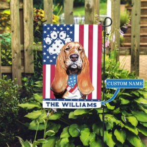 Bloodhound Personalized Garden Flag – Garden…