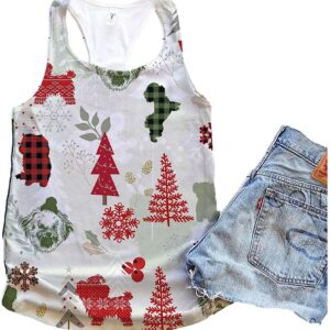 Bolognese Dog Christmas Plaid Flannel Tank Top Summer Casual Tank Tops For Women Gift For Young Adults 1 kofewi