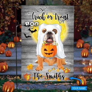 Boo Boxer Trick Or Treat Personalized Flag Garden Dog Flag Dog Flag For House 1