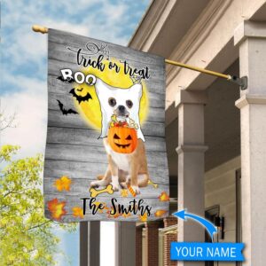 Boo Chihuahua Trick Or Treat Personalized Flag Garden Dog Flag Dog Flag For House 2