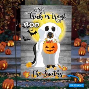 Boo Dachshund Trick Or Treat Personalized Flag Garden Dog Flag Dog Flag For House 1
