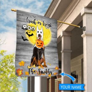 Boo Doberman Trick Or Treat Personalized Flag Garden Dog Flag Dog Flag For House 2