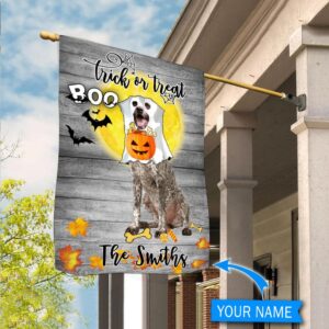 Boo German Shorthaired Pointer Trick Or Treat Personalized Flag Garden Dog Flag Dog Flag For House 1
