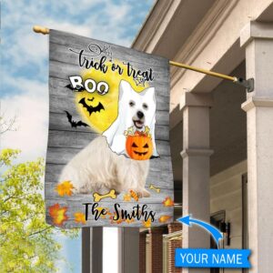 Boo West Highland White Terrier Personalized Flag Garden Dog Flag Dog Flag For House 2