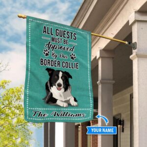Border Collie All Guests Approved Personalized Flag Garden Dog Flag Custom Dog Garden Flags 3