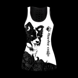 Border Collie Black Tattoos Hollow Tanktop Legging Set Outfit Casual Workout Sets Dog Lovers Gifts For Him Or Her 2 iaxpqv