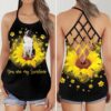 Border Collie Dog Lovers Sunshine Criss Cross Tank Top – Women Hollow Camisole – Mother’s Day Gift – Best Gift For Dog Mom