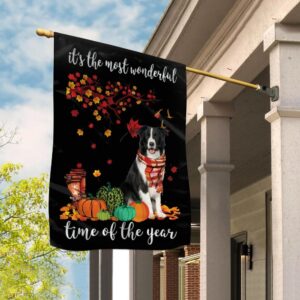 Border Collie It Is The Most Time Of The Year Flag Dog Flags Outdoor Dog Lovers Gifts for Him or Her 3