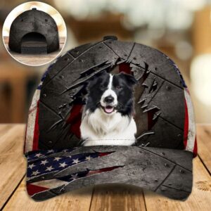 Border Collie On The American Flag…