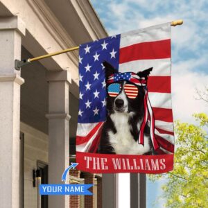 Border Collie Personalized House Flag –…