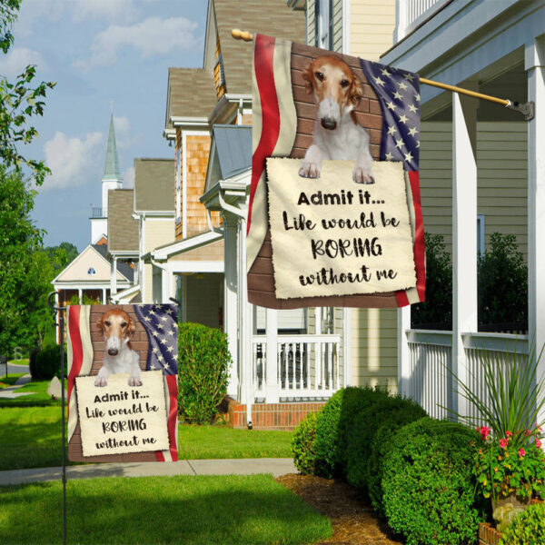 Borzoi House Flag – Dog Flags Outdoor – Dog Lovers Gifts for Him or Her