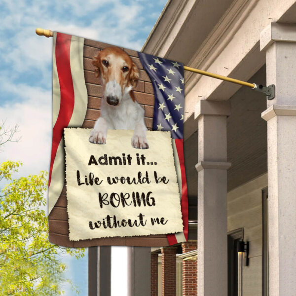 Borzoi House Flag – Dog Flags Outdoor – Dog Lovers Gifts for Him or Her