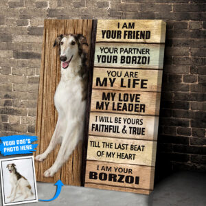 Borzoi Personalized Poster Canvas Dog Canvas Wall Art Dog Lovers Gifts For Him Or Her 2