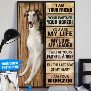 Borzoi Personalized Poster Canvas Dog Canvas Wall Art Dog Lovers Gifts For Him Or Her 3