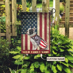 Boston Terrier American Personalized Flag Garden Dog Flag Custom Dog Garden Flags 3