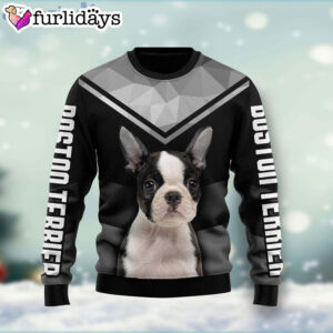 Boston Terrier Dog Lover Cute Gift Ugly Christmas Sweater Christmas Gift For Pet Lovers 1