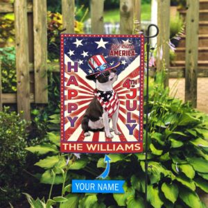 Boston Terrier God Bless America 4th Of July Personalized Flag Garden Dog Flag Dog Flag For House 3