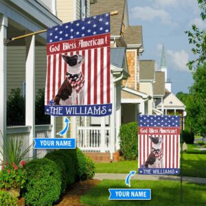 Boston Terrier God Bless America Personalized Flag Garden Dog Flag Custom Dog Garden Flags 1