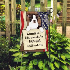 Boston Terrier House Flag 2 Dog Flags Outdoor Dog Lovers Gifts for Him or Her 2