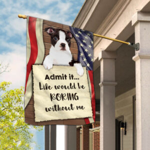 Boston Terrier House Flag 2 Dog Flags Outdoor Dog Lovers Gifts for Him or Her 3