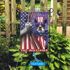 Boston Terrier Independence Day Personalized Flag Garden Dog Flag Custom Dog Garden Flags 2