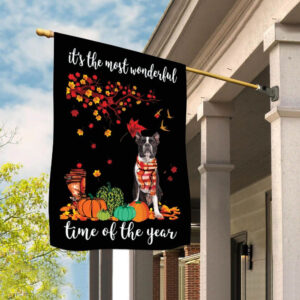 Boston Terrier It Is The Most Time Of The Year Flag Dog Flags Outdoor Dog Lovers Gifts for Him or Her 3