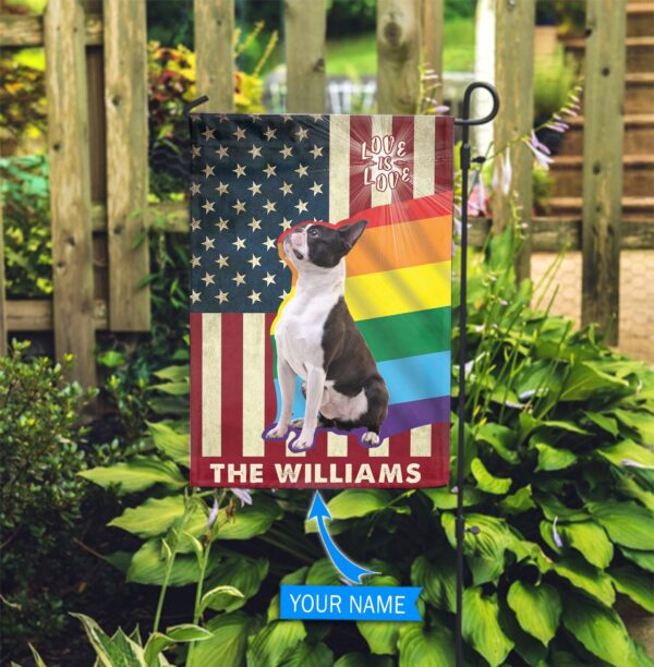 Boston Terrier Lgbt Personalized Flag – Garden Dog Flag – Dog Flag For House